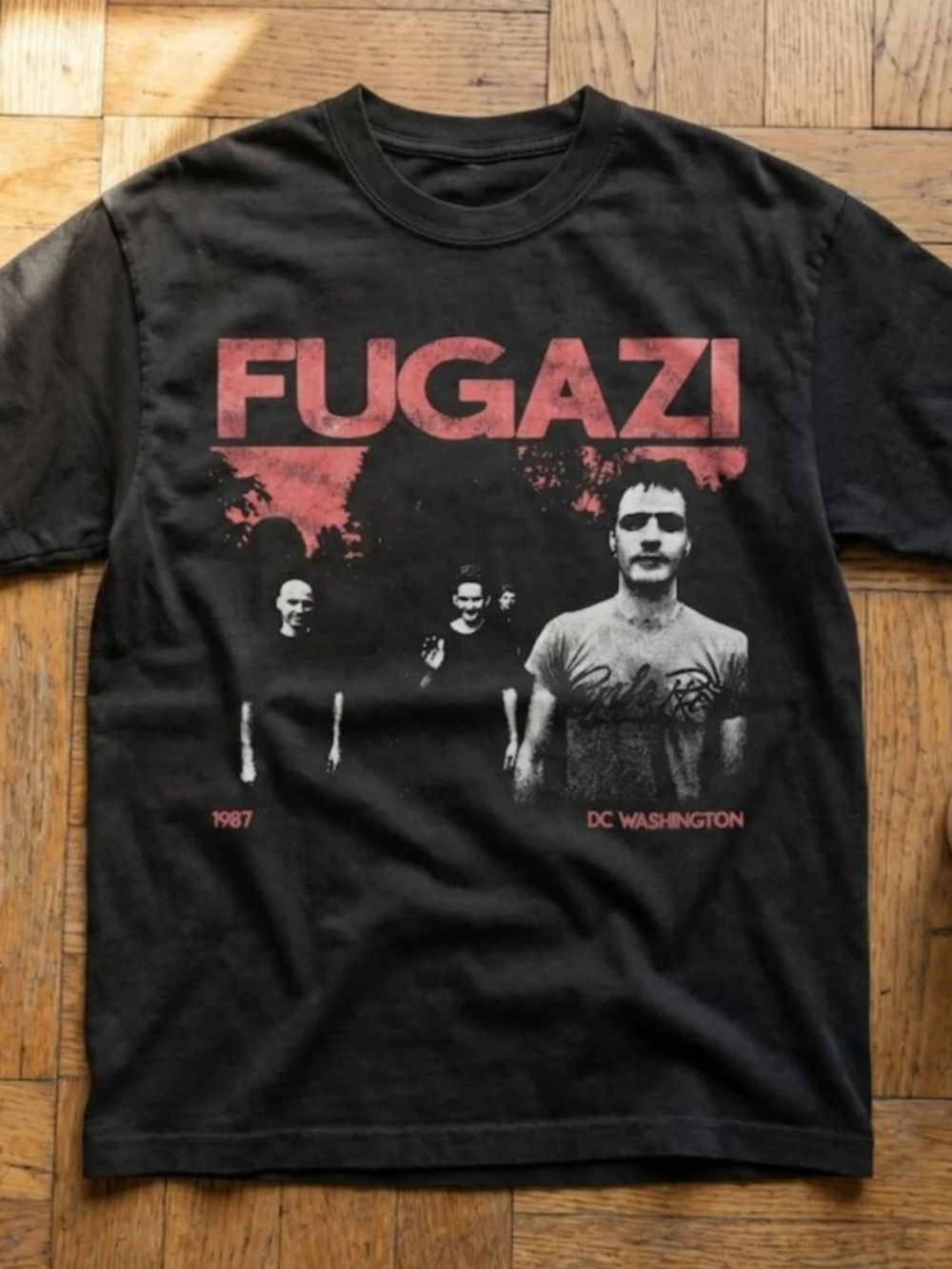 Fugazi Vintage Band T-Shirt, Ian MacKaye Post-Hardcore Punk Tee